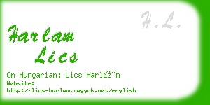 harlam lics business card